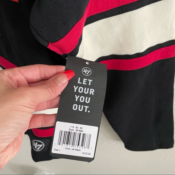 SOLD Chicago Blackhawks Superior '47 Lacer Heavy Fleece Hoodie NHL Size L Men - Picture 10 of 12